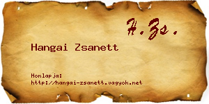 Hangai Zsanett névjegykártya